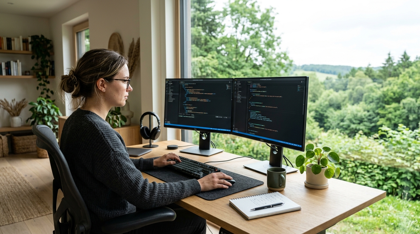Home Office Workspace Background